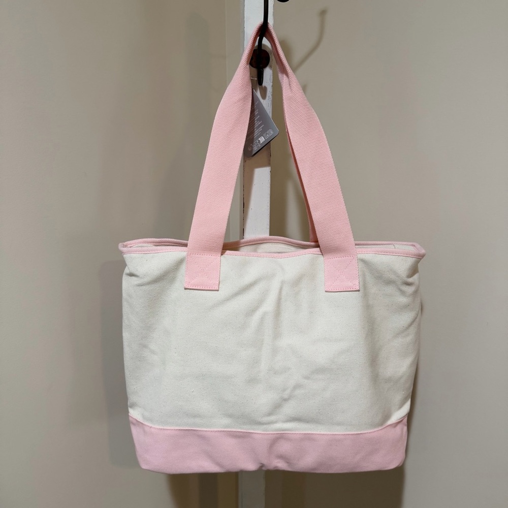 NEW 2026 SPRING “SEASONS OF LOVE” MICKEY & MINNIE LARGE CANVAS ZIP TOTE - Picture 3 of 10